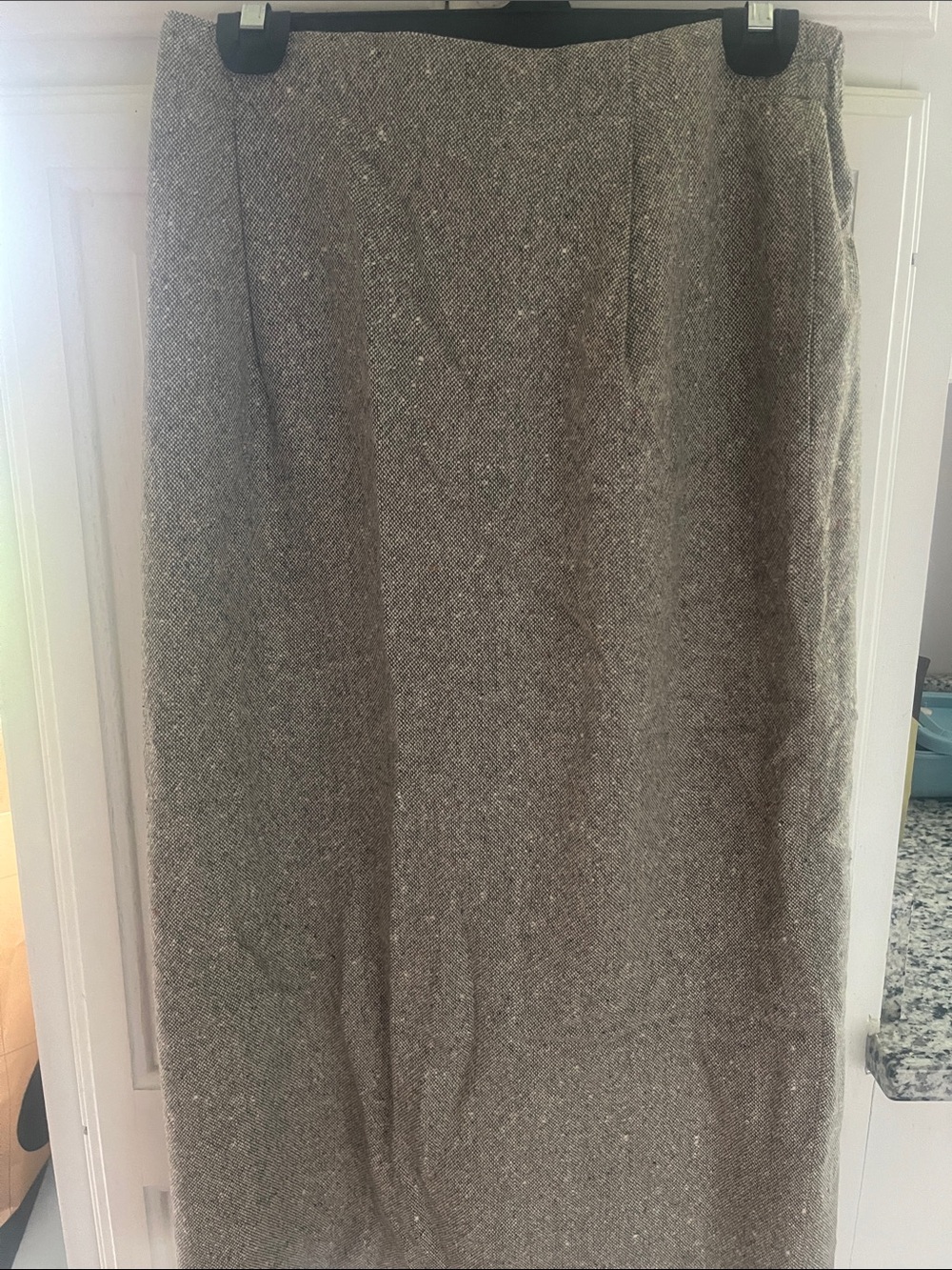 Susan Bristol Brown Tweed Maxi Skirt